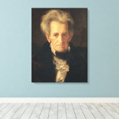 Portret van Andrew Jackson Canvas Afdruk (Insitu (Houten vloer))