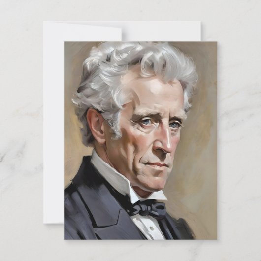 Portret van Andrew Jackson Feestdagenkaart (Voorkant)