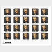 Portret van Andrew Jackson Vierkante Sticker (Vel)
