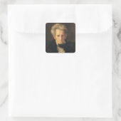 Portret van Andrew Jackson Vierkante Sticker (Tas)