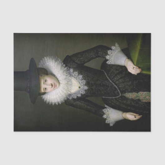 Portret van Anna Boudaen Courten door Mesdach Tissuepapier (Voorkant)