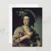 Portret van Anna Davia-Bernucci, 1782 Briefkaart (Voorkant / Achterkant)