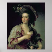 Portret van Anna Davia-Bernucci, 1782 Poster (Voorkant)