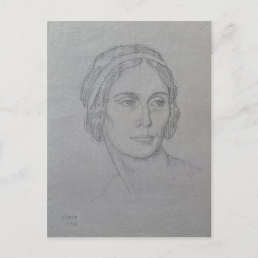 Portret van Anna Pavlova, 1908 Briefkaart (Voorkant)