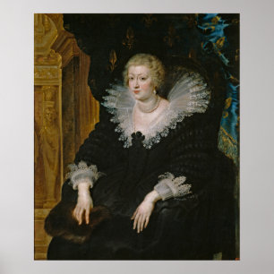 Portret van Anna van Oostenrijk Poster