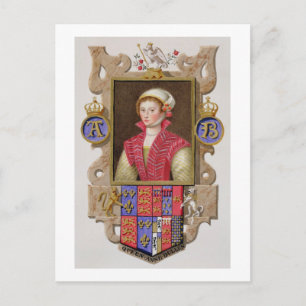 Portret van Anne Boleyn (1507-36) 2de koningin van Briefkaart