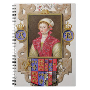 Portret van Anne Boleyn (1507-36) 2de koningin van Notitieboek