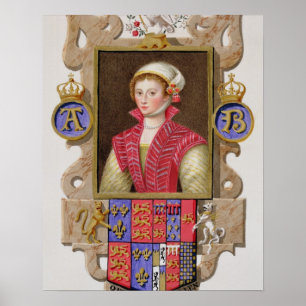 Portret van Anne Boleyn (1507-36) 2de koningin van Poster