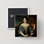 Portret van Anne de Baviere Vierkante Button 5,1 Cm (Voorkant /achterkant)
