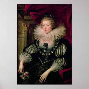 Portret van Anne of Austria Infanta van Spanje Poster