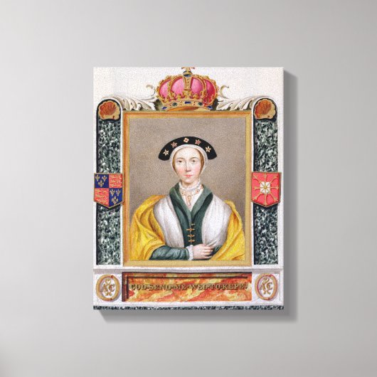 Portret van Anne of Cleves (1515-57) Canvas Afdruk (Voorkant)