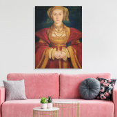 Portret van Anne of Cleves 1539 Canvas Afdruk (Insitu (Woonkamer))