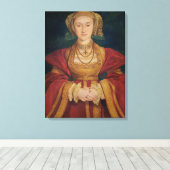 Portret van Anne of Cleves 1539 Canvas Afdruk (Insitu (Houten vloer))