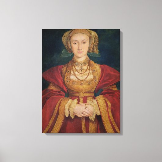 Portret van Anne of Cleves 1539 Canvas Afdruk (Voorkant)