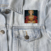 Portret van Anne of Cleves 1539 Vierkante Button 5,1 Cm (In situ)