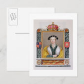 Portret van Anne van (1515-57) 4de Koningin Cleves Briefkaart (Voorkant / Achterkant)