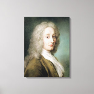 Portret van Antoine Watteau Canvas Afdruk