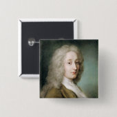 Portret van Antoine Watteau Vierkante Button 5,1 Cm (Voorkant /achterkant)