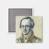 Portret van Anton A. Delvig, 1830 Magneet (Voorkant / Achterkant)