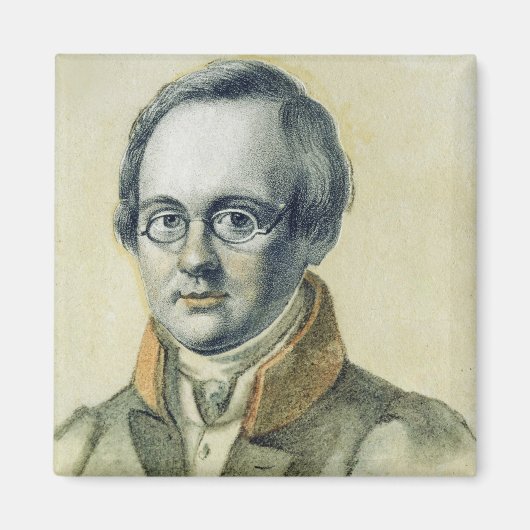 Portret van Anton A. Delvig, 1830 Magneet (Voorkant)