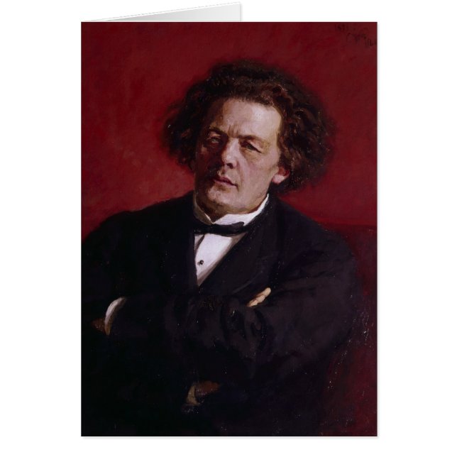 Portret van Anton Grigoryevich Rubinstein, 1881 (Voorkant)