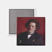 Portret van Anton Grigoryevich Rubinstein, 1881 Magneet (Voorkant / Achterkant)