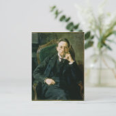 Portret van Anton Pavlovich Chekhov, 1898 Briefkaart (Staand voorkant)