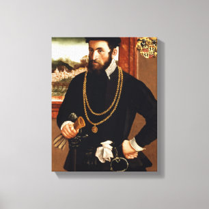 Portret van Anton Rummel von Liechtenan Canvas Afdruk