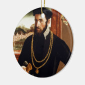 Portret van Anton Rummel von Liechtenan Keramisch Ornament (Links)