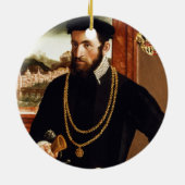 Portret van Anton Rummel von Liechtenan Keramisch Ornament (Achterkant)