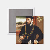 Portret van Anton Rummel von Liechtenan Magneet (Voorkant / Achterkant)