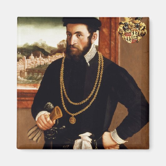 Portret van Anton Rummel von Liechtenan Magneet (Voorkant)