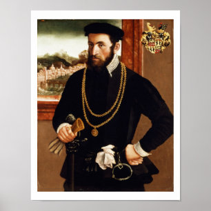 Portret van Anton Rummel von Liechtenan Poster