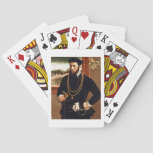 Portret van Anton Rummel von Liechtenan Speelkaarten