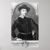 Portret van Antony van Diemen Poster (Voorkant)