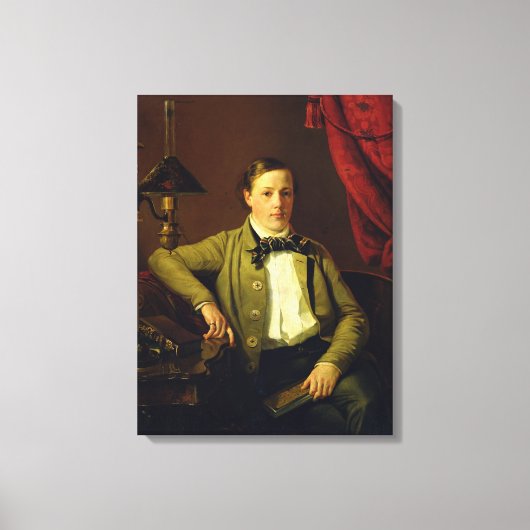 Portret van Apollon Maykov, 1840 Canvas Afdruk (Voorkant)