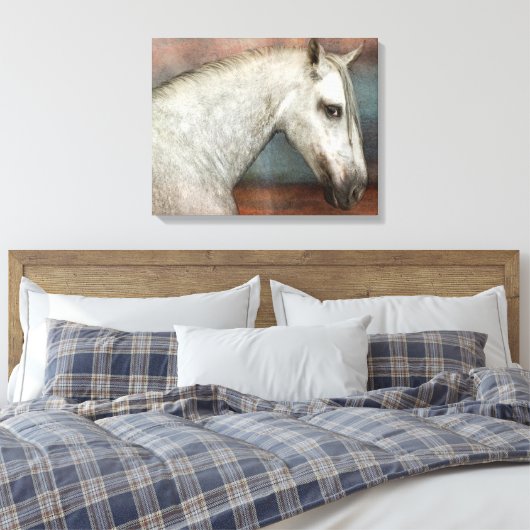 Portret van apple Gray Andalusië Canvas Afdruk (Insitu (Slaapkamer))