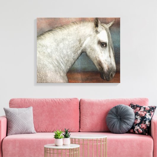 Portret van apple Gray Andalusië Canvas Afdruk (Insitu (Woonkamer))