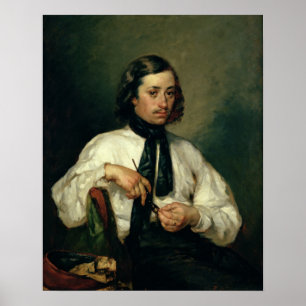 Portret van Armand Ono, bekend als het Man met Poster