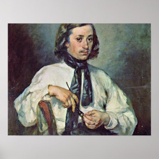 Portret van Armand Ono, van Millet Jean-Francois Poster (Voorkant)
