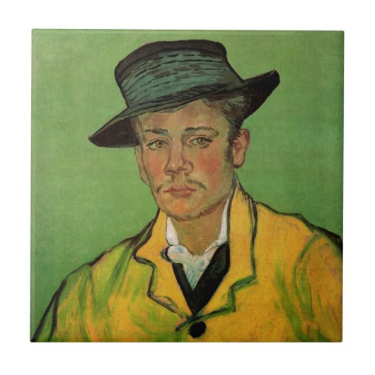 Portret van Armand Roulin door Vincent van Gogh Tegeltje (Voorkant)