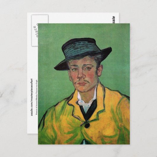 Portret van Armand Roulin, Van Gogh Fine Art Briefkaart (Voorkant / Achterkant)