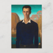Portret van Arnold Pyle, 1930, van Grant Wood Informatiekaartje (Voorkant)