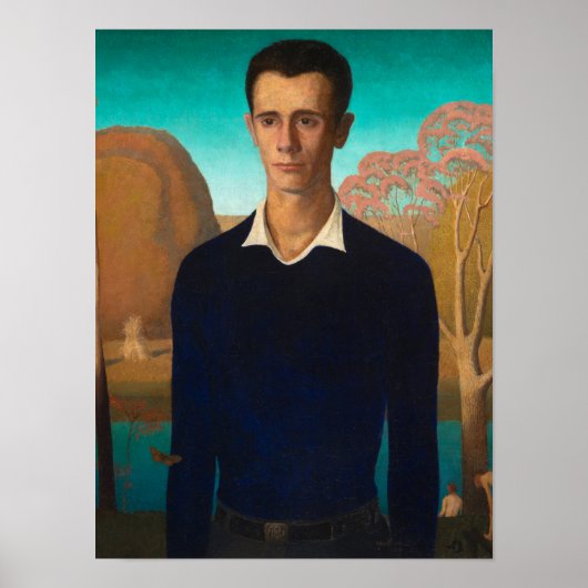 Portret van Arnold Pyle, 1930, van Grant Wood Poster (Voorkant)