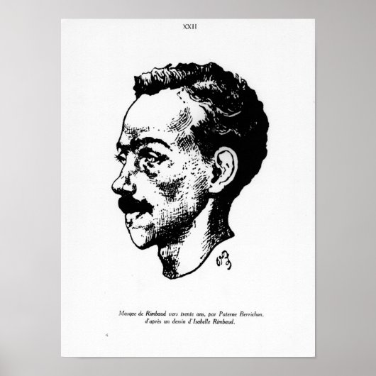 Portret van Arthur Rimbaud Poster (Voorkant)