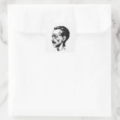 Portret van Arthur Rimbaud Vierkante Sticker (Tas)