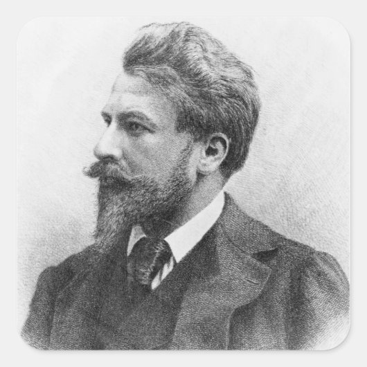 Portret van Arthur Schnitzler Vierkante Sticker (Voorkant)