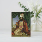 Portret van Asker-Khan, ambassadeur van Perzië Briefkaart (Staand voorkant)