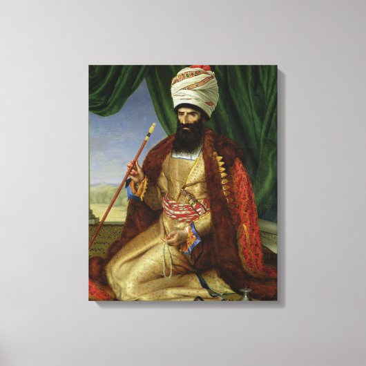 Portret van Asker-Khan, ambassadeur van Perzië Canvas Afdruk (Voorkant)