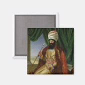 Portret van Asker-Khan, ambassadeur van Perzië Magneet (Voorkant / Achterkant)